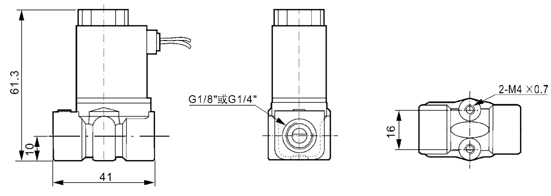 2P025-08 1/4'' 2 Way Direct Acting Plastic Fluid Medium Valves