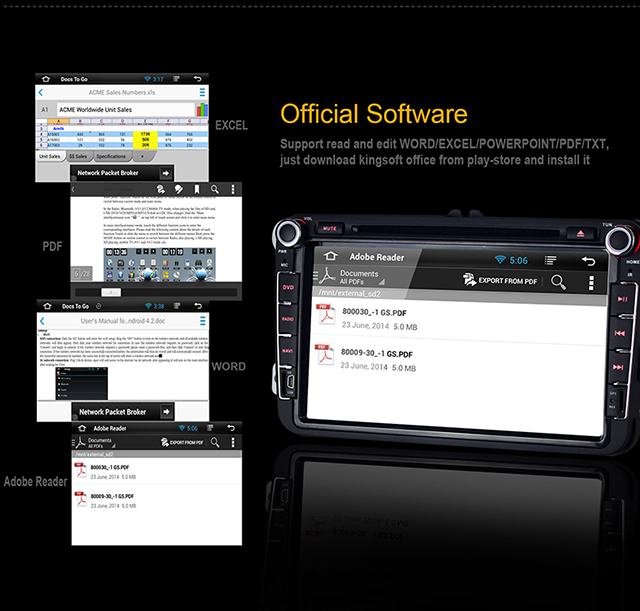 Ouchuangbo Android 4.2 DVD Stereo Radio Player for Volkswagen Caddy /Golf /MK5 /Golf Plus GPS 3G Wifi USB TV OCB-8814B