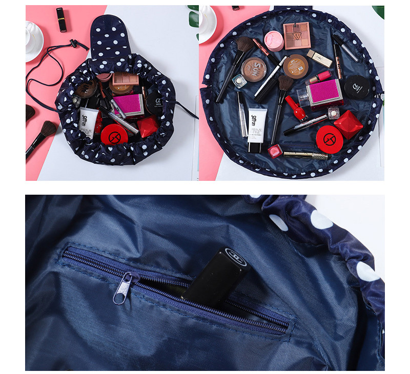 Multi Function Colorful Printing Lazy Drawstring Cosmetic Bag
