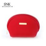 Pure Color Blank Leather PU Makeup Bag