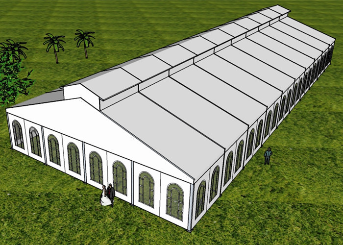 Semi Permanent White Aluminium Frame Tents 15m * 35m Marquee Tent
