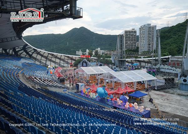 15x 15 Meter Transparent Marquee Tent With Glass Walls And Roof For 200 People