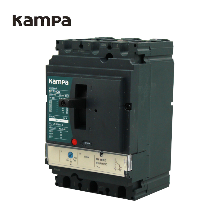 LV429841 NSX circuit breaker Compact NSX100N - TMD - 80A - 3 poles 3d