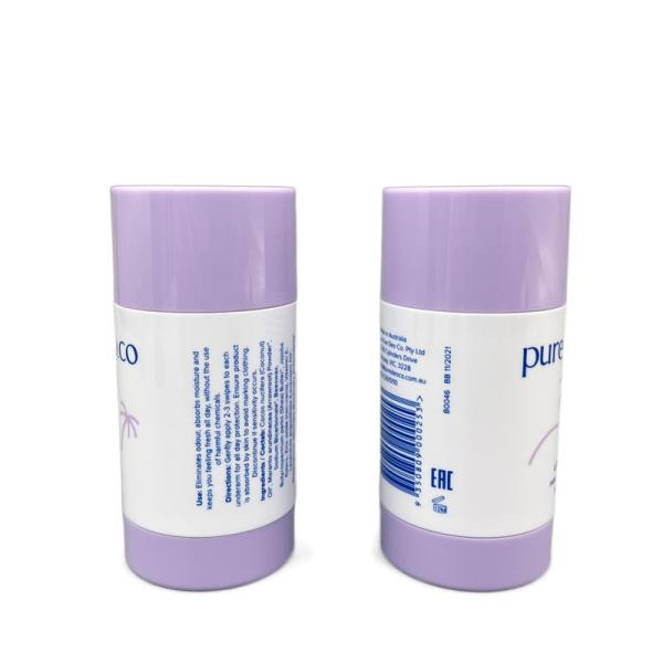 AS / PP Round Deodorant Stick Container 50g 1.76oz Tubes Eco Friendly With