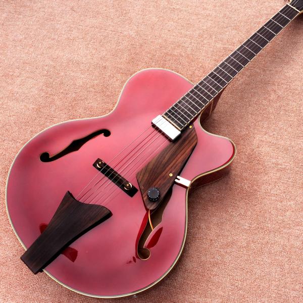 Custom jazz hollow electric guitar, A piece of pickups Jazz electric guitar,