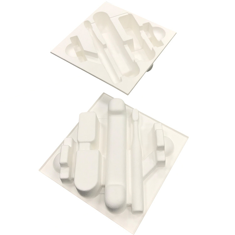 Sugarcane Wet Press Pulp Tray Biodegradable Packaging Insert Oil Resistant