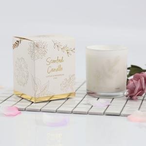 China Screen Printing Home Scents Candles With Gold Stamping Folding Box on sale