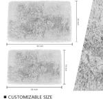 Long Lasting 17'' X 24'' Latex Backed Bath Mats White Fluffy Bathroom Rugs