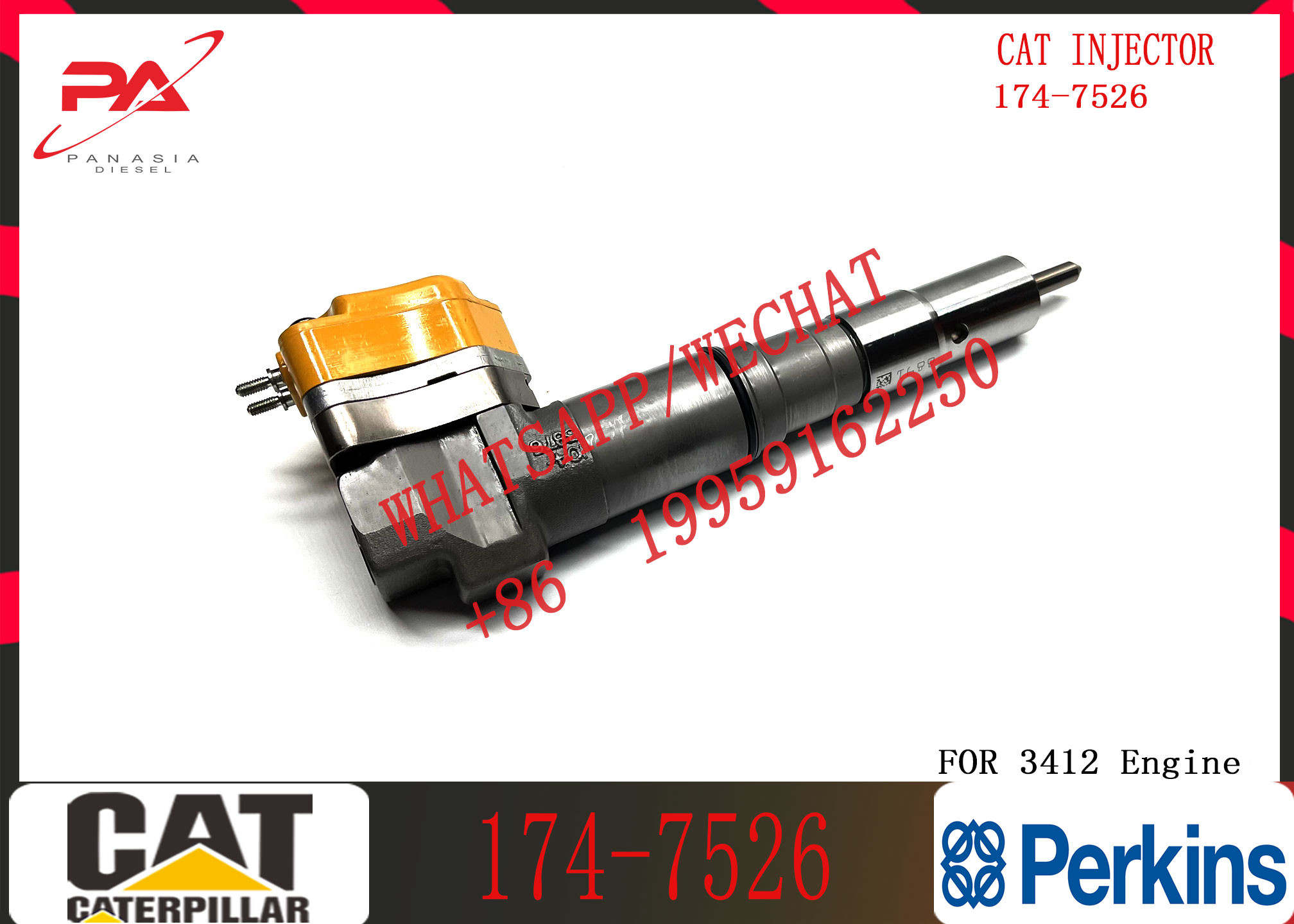 diesel fuel common rail injector 174-7526 10R-1265 173-9379 138-8756 155-1819 232-8756 for hot sale