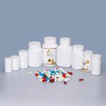 Acceptable Customer's Logo Medicine Cylinder HDPE Solid White Empty 150ml