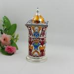 Shinny Gifts Vintage Metal Marble Pillar Toothpick Holder For Appetizers