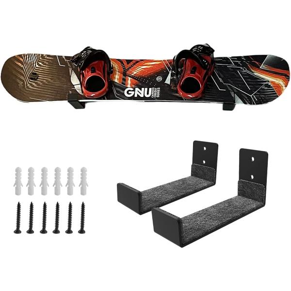 Universal Snowboard and Skateboard Wall Mount Display Racks with Vertical Type Design