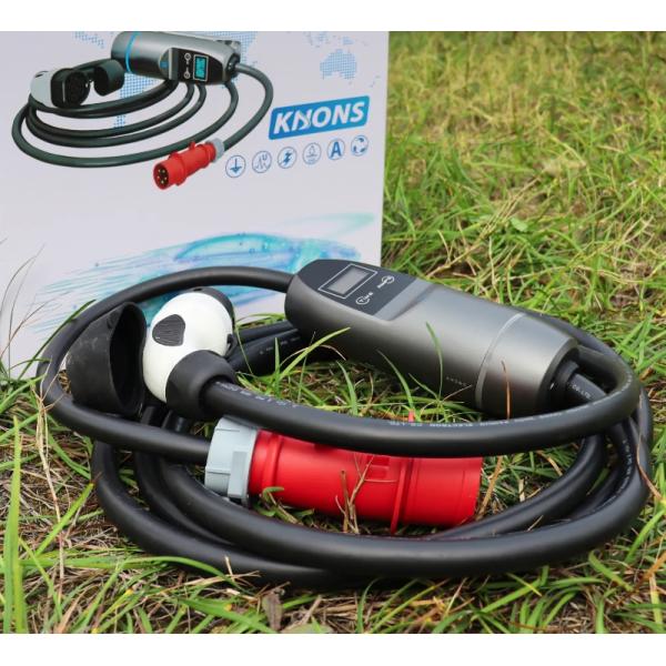 32a 16a Portable Ev Charger Plug Level 2 Type 2 Or Type 1 With 5m Cable