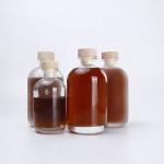 100ml 500ml Frost Clear Gin Wine Glass Bottles With Wooden Cork