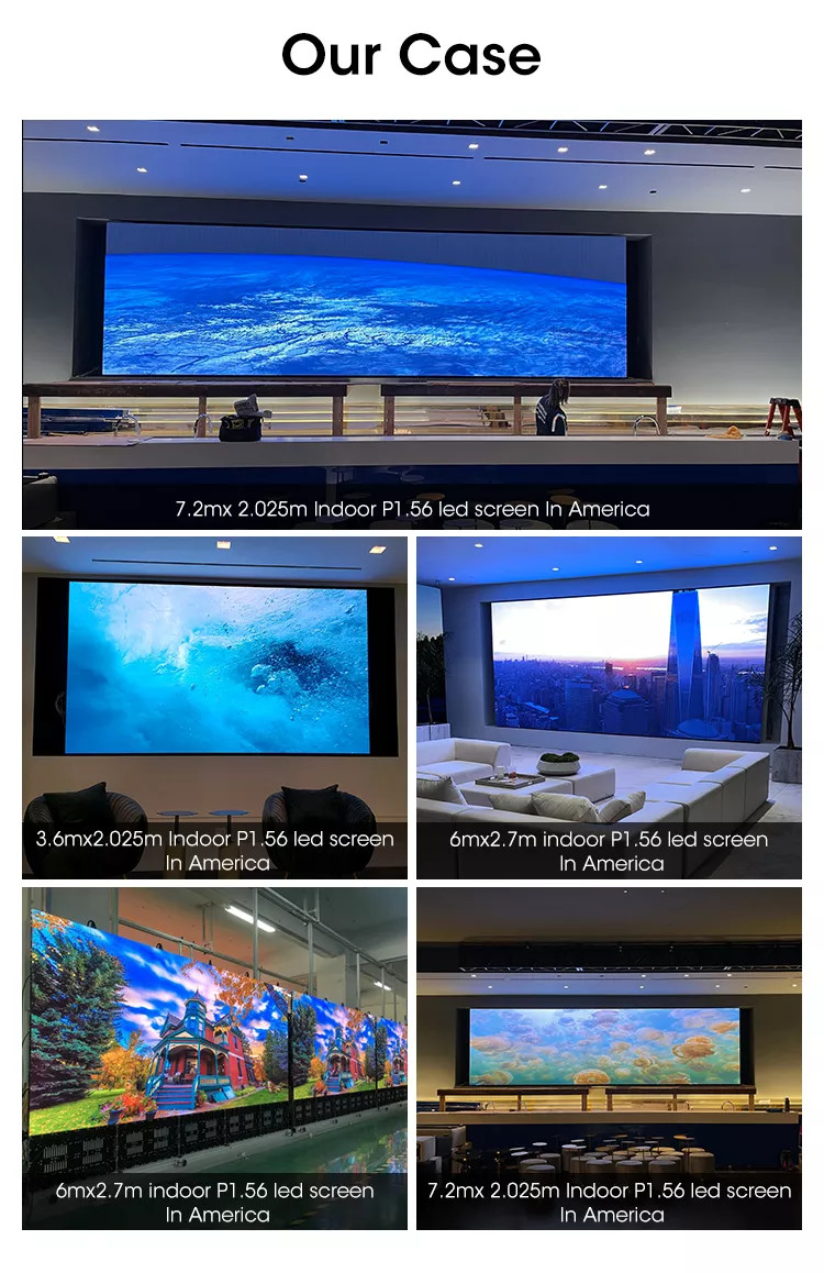 Indoor Fixed P1.56mm Church LED Screen SMD1010 Full Color