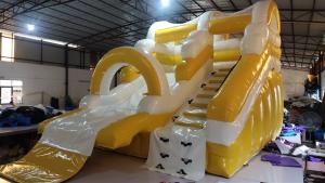 China Outside Games Inflatable Floating Water Slide For Fun factory