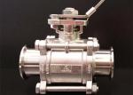 Manual 1 Inch Sanitary Ball Valves , Full Bore Ball Valve 10 Bar Operating