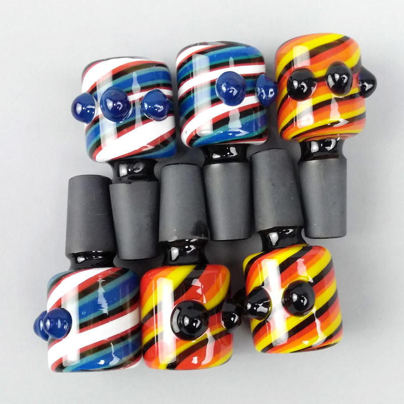 Smoking Dogo Glass Bongs Accessories Dry Herb Glass Bowl With 14.4mm Male Joint