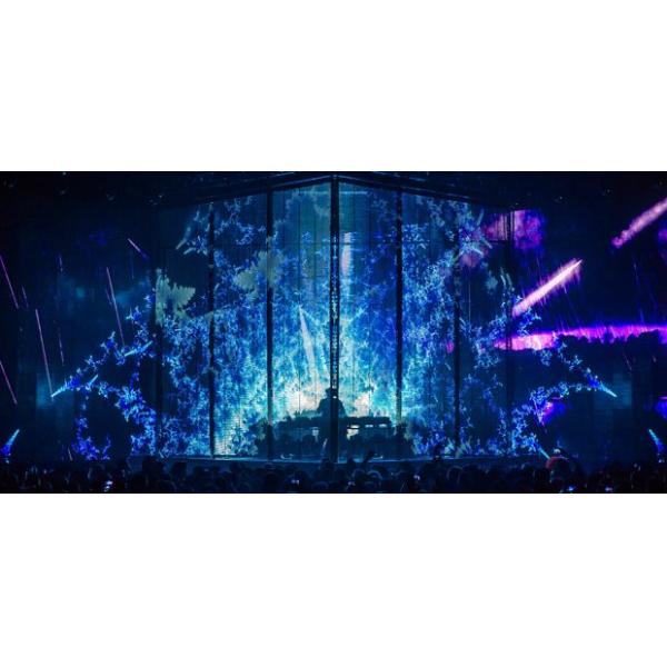 Transparent Holographic Projection Screen Polyamide Material 3D Hologram Show