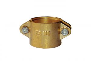 China Forged Brass Hose Clamps Double Piece With Stainless Steel Screw Lock factory