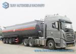 SUNY Plastic / Aluminum Horizontal Chemical Tank Trailer For Sodium Hydrate