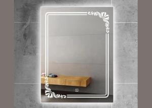 China Beautiful Smart LED Bathroom Mirror Rectangle Shape Anti Fog For Washroom factory