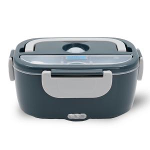 China 1.5L Portable Electric Lunch Box 60W Electric Heating Food Container Grey Green factory