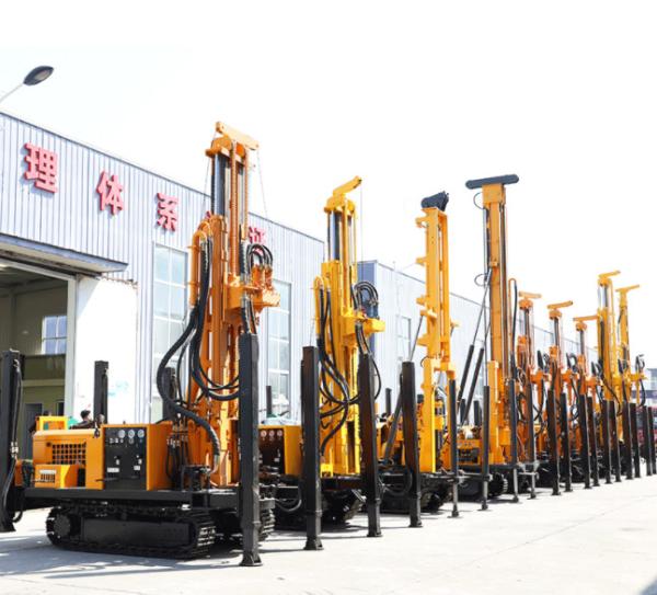 Hydraulic 180 Meters Deep Pneumatic 77kw Crawler Mounted Drill Rig For Deep