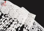 12Cm Polyester Water Soluble Lace Chemical White Fringe Tassel Embroidered Trim