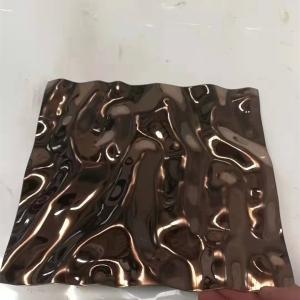 China Decoration Water Wave Stainless SUS304 Steel Panel Sheet Silver Polished factory