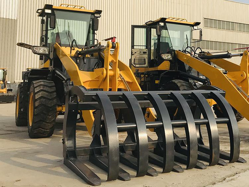 Best price grapple loader for grass and log wood grapple wheel loader for sale
