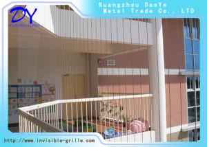 China 304 316 Balcony Invisible Grille Easily Maintained For School factory
