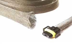 China Halogen Free Tinned Copper Braided Sleeving For Wire Shielding Protection factory
