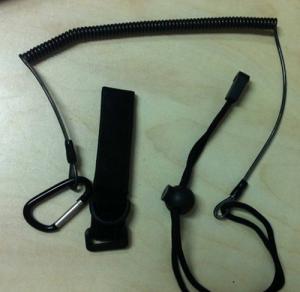 China Carabiner quick release tool coil lanyard w/fabric nylon cord&amp;velcro strap used anti-lost factory