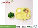 Eco - Friendly Waterproof Bamboo Childrens Dinner Set Reusable Food Safe Square