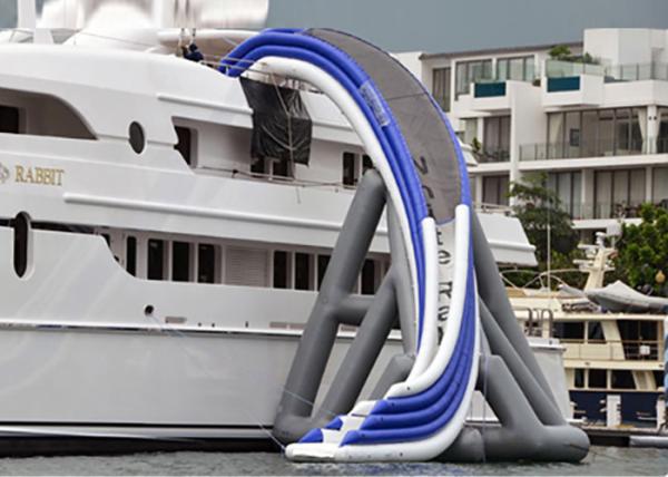 Commercial Grade Inflatable Water Slide , Inflatable Yacht Ship Slide For Water