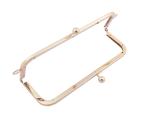 Fashion light gold metal purse frame,clutch bag metal frame with inner size