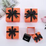 raffia Bowknot Jewelry Gift Boxes Bulk Earrings Necklace Gift Packaging