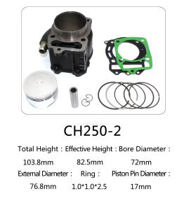 China Honda Motorcycle Cylinder Kit , Water Cooled Cylinder Block Kit CH250 factory