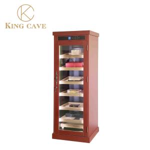 China Freestanding Wood Frame Touch Control Electric Cigar Cooler Humidor Cabinet factory