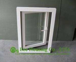 China Single Tempered and Clear Glass UPVC Casement Windows, Single Unit With Mosquito Screen factory