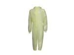 Yellow XXL PP+PE 58GSM Disposable Protective Clothing Rib Knitted Cuffs & Ankles