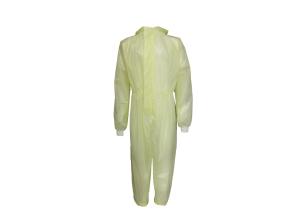 China PP+PE 50GSM Breathable Waterproof Anti-static Disposable Medical Clothing Polyester Thread Rib-knitted Cuffs&amp;Ankles factory