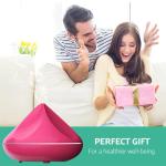 Bud Shaped 300ML Wood Grain Aromatherapy Humidifier Essential Oil Diffuser With