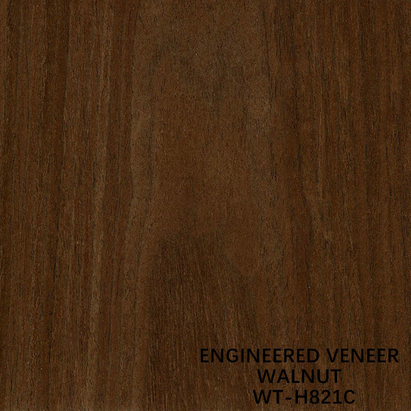 Crown Grain Dark Brown Color Walnut Wood Veneer For Cabinet Face 2500-3100mm Customized WT-H821C