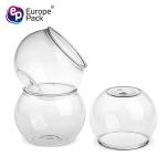 Round ball shape plastic cup dessert pudding,wholesale disposable clear plastic