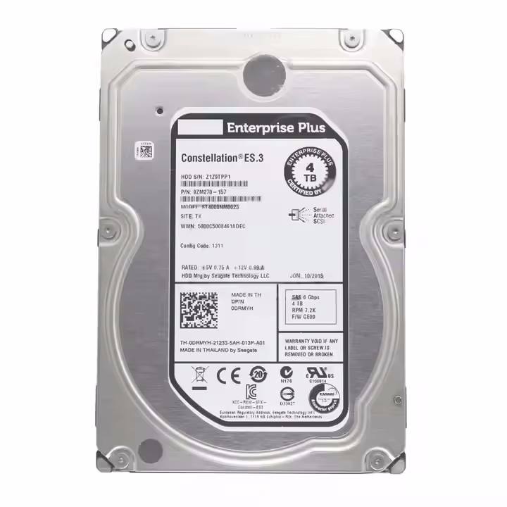 0DRMYH 4TB 7.2K 6Gb/s 3.5" SAS Hard Drives HDD ST4000NM0023 DRMYH Average Seek Time 12.0ms and Write Speed 100-200MB/S