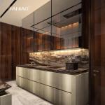 High Gloss Solid Wood Kitchen Design Cabinets Set Furniture Custom Modern