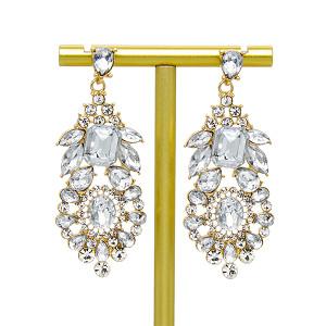 China Crosss Design Fashion Jewelry Earrings Diamond Gold Chandelier Earrings factory