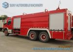 ISUZU 9000L 6x4 Water Tank Fire Truck , Double Row Cab 260Hp 3 Axle Truck